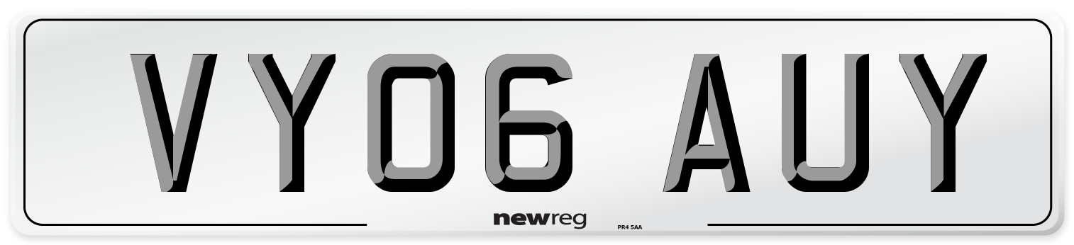 VY06 AUY Number Plate from New Reg